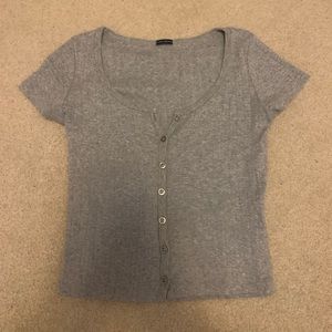 Grey Button Brandy Melville Top